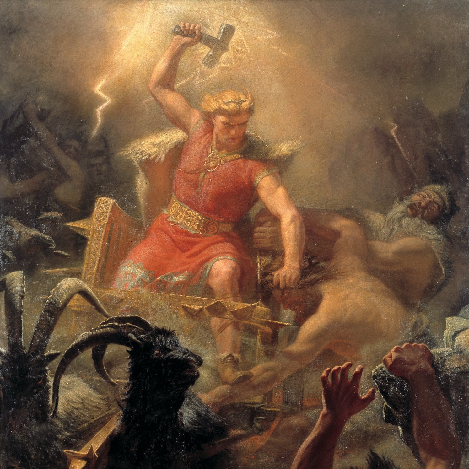 Thor's Fight with the Giants by Mårten Eskil Winge, 1872